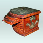 Porta vasos de madera estilo español con estuche decorativo 3
