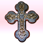 Cruz romana decorada a mano en arte ruso 2
