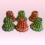 Campanas en perlas decorativas para el árbol de Navidad 1