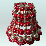 Campanas en perlas decorativas para el árbol de Navidad 2