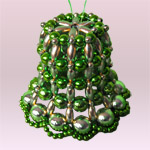 Campanas en perlas decorativas para el árbol de Navidad 3