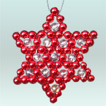 Estrellas navideñas en perlas decorativas 3