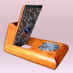 Caja desplegable de madera para guardar el celular o tarjetas 2